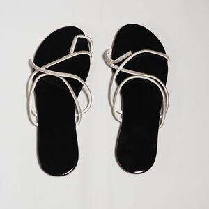 Black Rhinestone Sandals